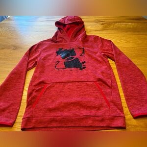 Under Armour ColdGear Hoodie — Youth XL — Red with Black Accents